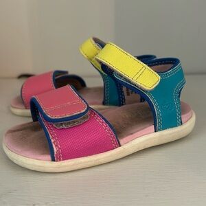 See Kai Run Sandals Size 6 Girls Pink Neon Blue